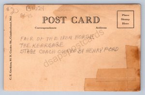 J94/ Cumberland Maryland RPPC Postcard c1910 Henry Ford Stage Coach 330