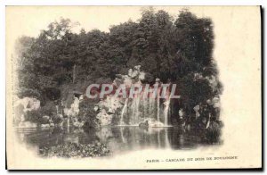 Postcard Old Paris Waterfall of the Bois de Boulogne