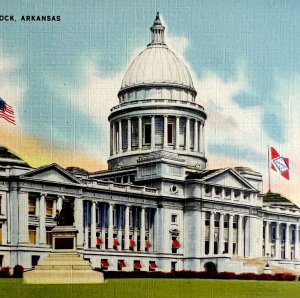 State Capitol Building Postcard Little Rock Arkansas 1930s PCBG11A