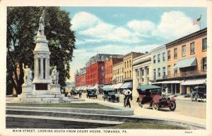 Towanda Pennsylvania Main Street Scene Real Photo Antique Postcard K29660