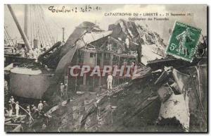 Old Postcard Death Toulon disaster Liberte clearing gateways