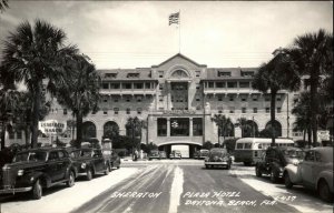 Daytona Beach Florida FL Sheraton Plaza Hotel Real Photo Vintage Postcard