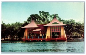 c1950's The Twin Pavilions Taichung City Park Taiwan Vintage Postcard