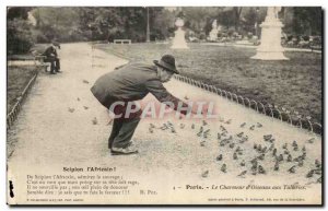 Paris Old Postcard The charmer of the Tuileries & # 39oiseaux TOP