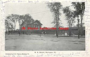 VT, Rutland, Vermont, Railroad Train Depot, Station, F.E. Nelson