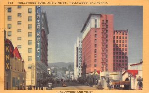 Hollywood Blvd. and Vine St. Hollywood California  