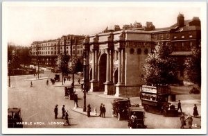Marble Triumphal Arch London England Building Structure RPPC Photo Postcard