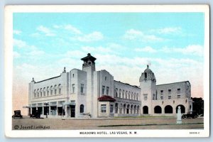 c1920's Meadows Hotel & Restaurant Building Tower Las Vegas New Mexico Postcard