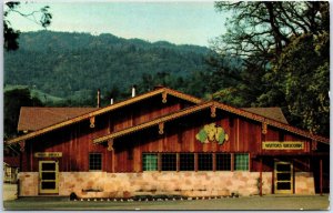 VINTAGE POSTCARD EXTERIOR OF THE TASTING ROOM AT THE ITALIAN SWISS COLONY WINERY