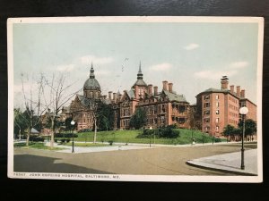 Vintage Postcard 1919 John Hopkins Hospital Baltimore Maryland