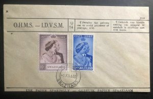 1948 Swaziland Cover FDC Royal Silver Weeding King George VI & Queen Elizabeth