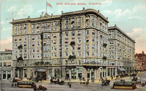 Toronto Canada 1910 Postcard King Edward Hotel Streetcars