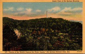 Arknsas Hot Springs Scenic View Of Hot Springs Mountain 1954 Cuteich