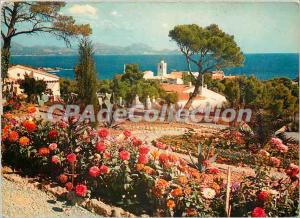 Postcard Modern creeks Issambres Village in a basket of flowers