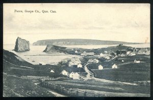 dc1354 - PERCE Quebec Postcard 1910s Panoramic View by Mrs. Esperance