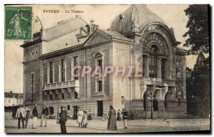 Old Postcard Evreux The Theater