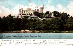 Maine South Freeport Casco Castle From The Sea 1906