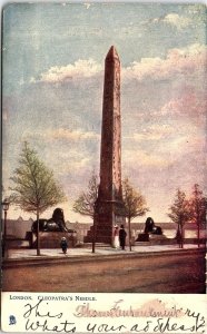 c1910 LONDON CLEOPATRA'S NEEDLE MONUMENT RAPHAEL TUCK POSTCARD 42-379