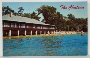 Wisconsin The Chateau North Shore Beach Scene to Dayton Ohio 1963 Postcard N7