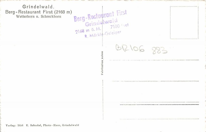 br106883 grindelwald berg restaurant first switzerland