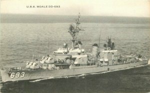 Arnold Art Store Navy Military USS Moale DD-693 1940s Postcard 20-7858