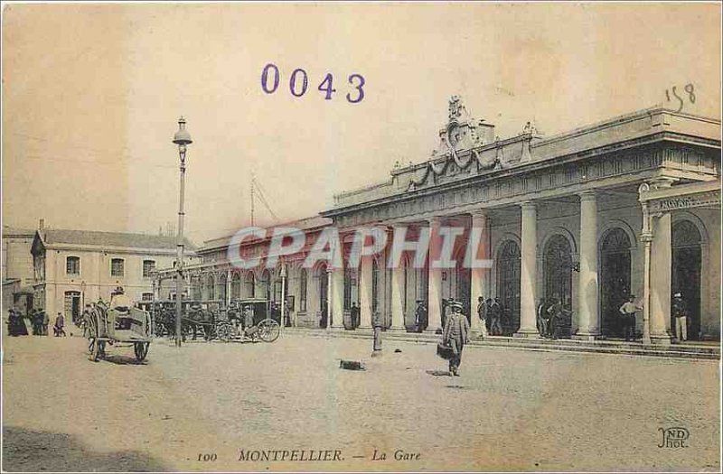 Old Postcard Montpellier Train