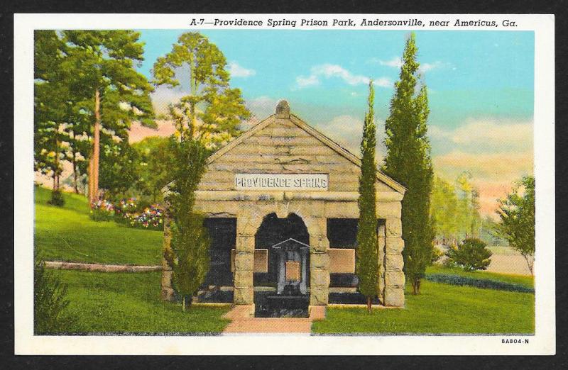 Providence Spring Prison Park Andersonville Georgia Unused c1938