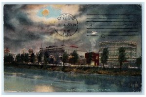 1912 Riverview Park Exterior Building Chicago Illinois Vintage Antique Postcard
