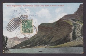 Postcard, CANADA, Banff, Mount Inglismaldie, Minnewonka, Devil's Lake