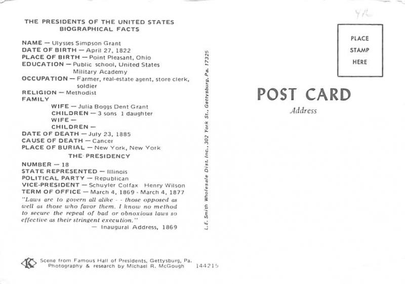 President Ulysses Simpson Grant - Point Pleasant, Ohio