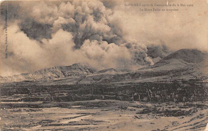 uk41754 mont peleeen eruption catastrophe 8 mai st pierre guadeloupe Guadelupa