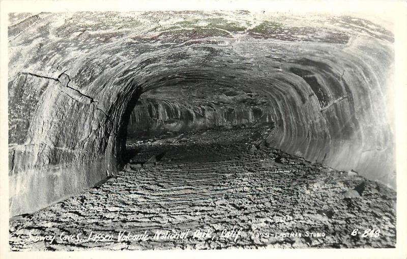 1940s RPPC Postcard Subway Caves Lassen Volcanic Nat'l Park CA Eastman B-848 