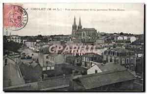 Old Postcard Cholet panoramic view of the parish of Our Lady