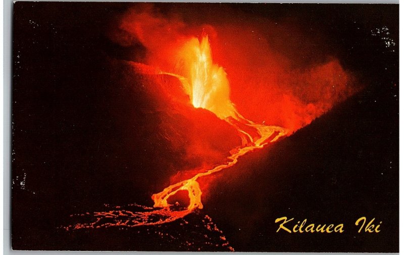 Kilauea Iki Volcano in 1959 Lava Referred to as Cinders Hawaii Postcard