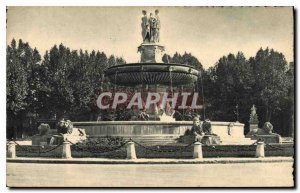 Old Postcard Aix en Provence B R Great Fountain Place de la Rotonde