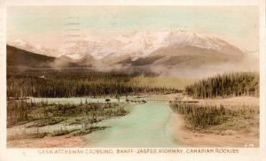 Vintage Postcard 1947 Saskatchewan Crossing Banf-Jasper Highway Canadian Rockies