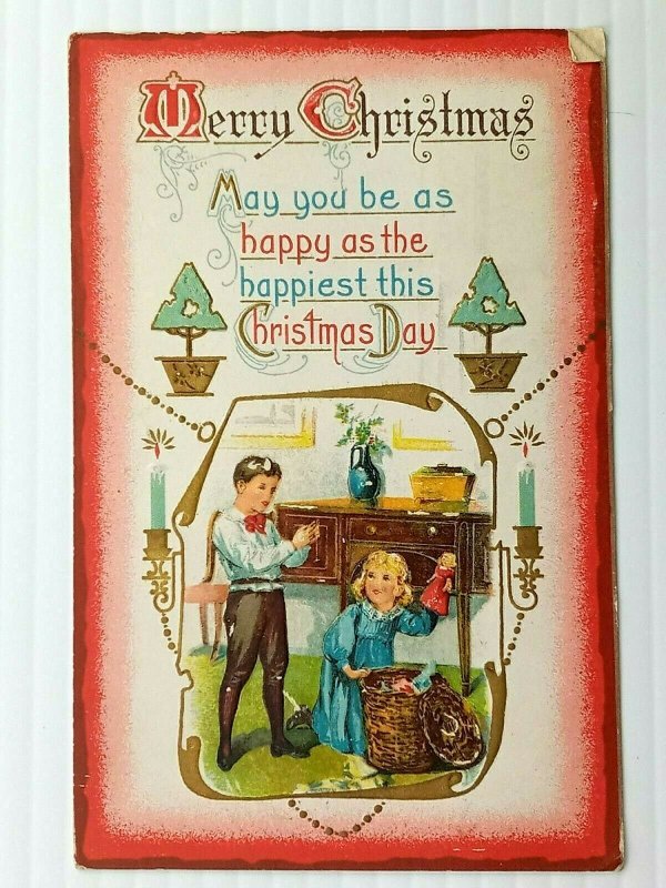 Vintage Postcard 1901 Merry Christmas May you be as Happy as this Day Holiday