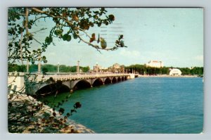 Clearwater FL-Florida, Memorial Causeway Chrome c1957 Postcard