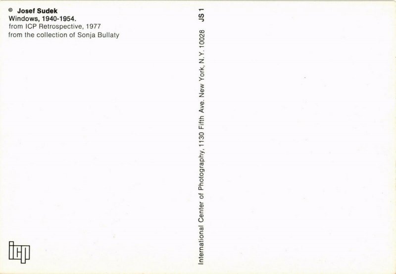 CPM JOSEF SUDEK, WINDOWS 1940-1954 (d1680)