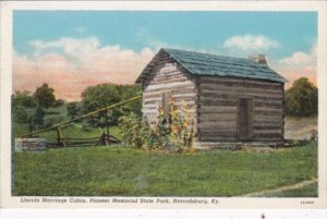 Kentucky Harrodsburg Lincoln Marriage Cabin Pioneer Memorial State Park Curteich