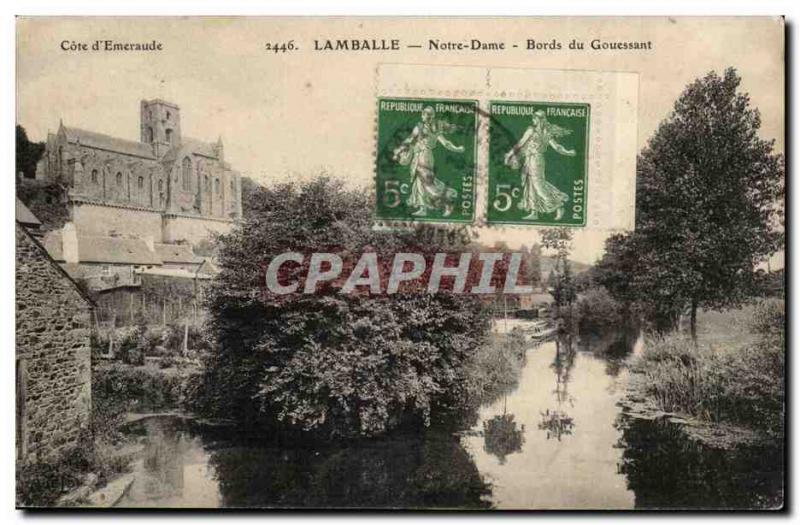 Lamballe Old Postcard Notre Dame Edges Gouessant