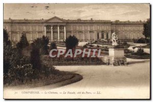 Old Postcard Compiegne Chateau La Facade Park side