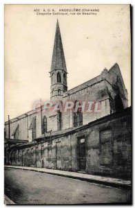 Old Postcard Angouleme Gothic Chapel Street Beaulieu