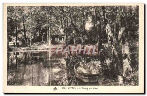 Old Postcard Vittel L & # 39Etang Du Parc