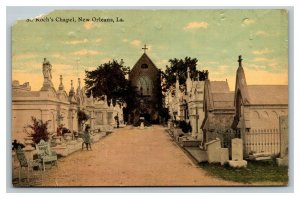 Vintage 1920's Postcard - St. Roch's Chapel & Cemetery New Orleans Louisiana