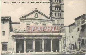  Vintage Postcard Roma - Chiesa di S. Cecilia - Facciata E it Bell-tower