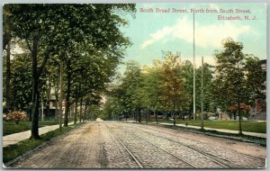 ELIZABETH NJ SOUTH BROAD STREET ANTIQUE POSTCARD