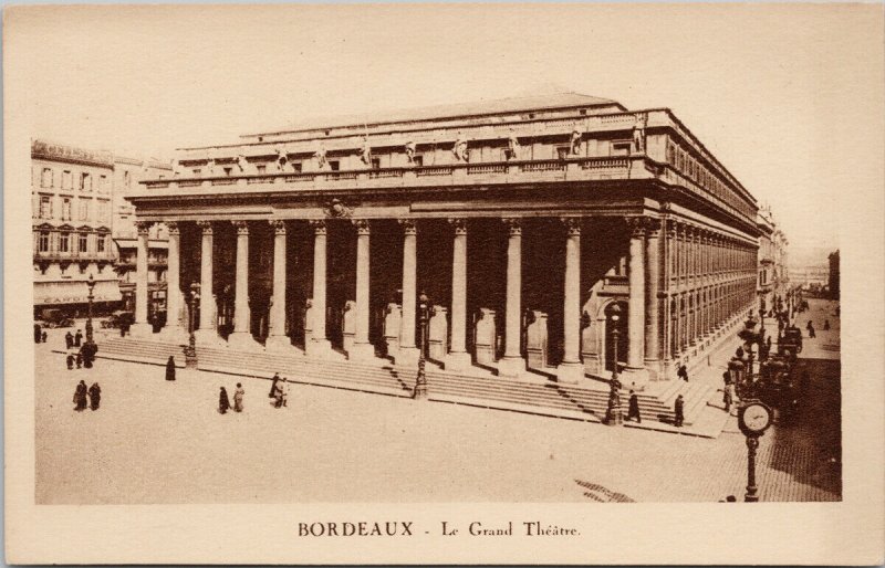 Bordeaux France Le Grand Theatre Grandes Liqueurs Francaises Postcard G64