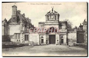 Old Postcard Chateau d'Anet XVI century The main entrance