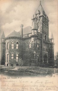 1906 Passaic New Jersey NJ~City Hall~Vintage Photo Postcard -Architectural